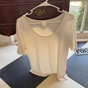 H&M Cream Short Sleeve Top